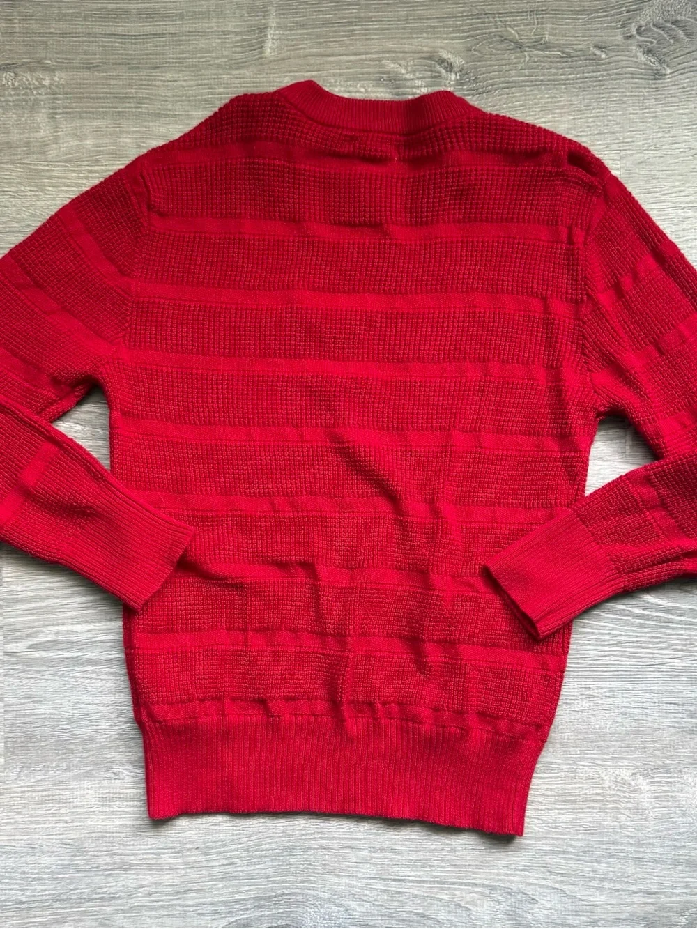Cat & Jack Boy’s S(6/7) Red Striped Crewneck Sweater
